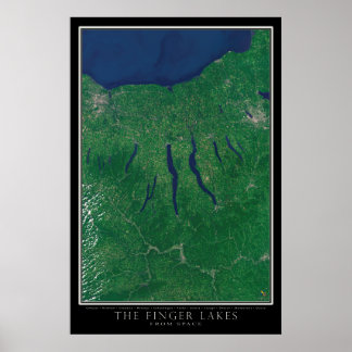 Satellitenposter "Finger Lakes Region" Poster