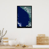 Satellitenposter von Costa Rica aus dem Inland Poster (Küche)