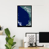 Satellitenposter von Costa Rica aus dem Inland Poster (Heimbüro)