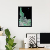 Satellitenposter von Idaho Poster (Heimbüro)