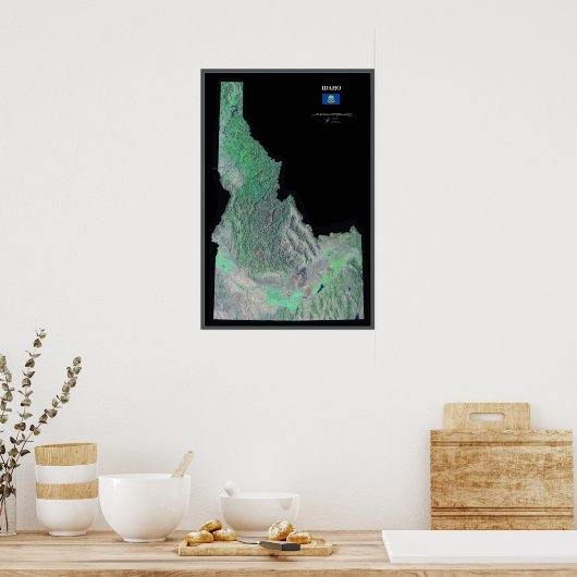 Satellitenposter von Idaho Poster (Küche)