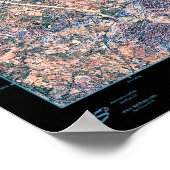 Satellitenposter von Madrid, Spanien Poster (Ecke)