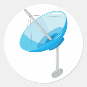 Satellitenschüssel-Aufkleber Runder Aufkleber