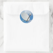 Satellitenschüssel Runder Aufkleber (Tasche)