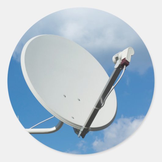 Satellitenschüssel Runder Aufkleber (Vorderseite)