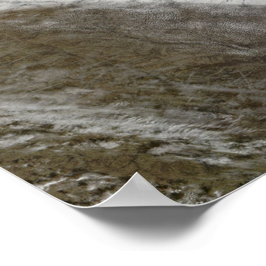 Satellitensicht auf Schnee und Kälte Poster (Ecke)