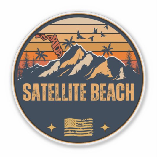 Satellitenstrand, Florida Aufkleber (Vorderseite)