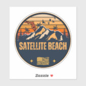 Satellitenstrand, Florida Aufkleber (Blatt)