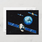 Satellitenumlaufbahn Postkarte (Vorne/Hinten)