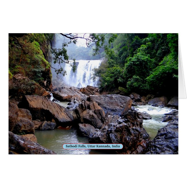 Sathodi Falls, Uttar Kannada, Indien (Vorderseite (Horizontal))