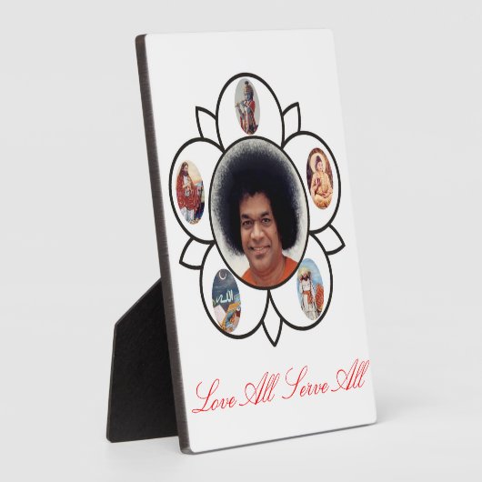 Sathya Sai Baba auf Foto Plaques mit Easel Fotoplatte (Seite)