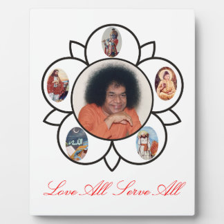 Sathya Sai Baba auf Foto Plaques mit Esel Fotoplatte