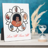 Sathya Sai Baba auf Foto Plaques mit Esel Fotoplatte (Seite)