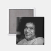 Sathya Sai Baba auf Magnet (Vorderseite/Rückseite)