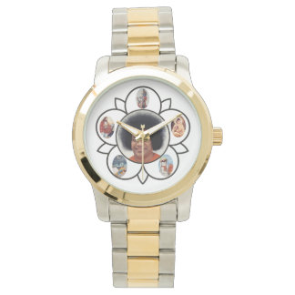 Sathya Sai Baba Gold und Silver Tone Watch Armbanduhr