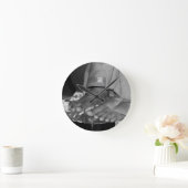 Sathya Sai Baba Lotus Feet Clock Runde Wanduhr (Zuhause)