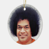 Sathya Sai Baba-Verzierungs-Dekor rund Keramikornament (Links)