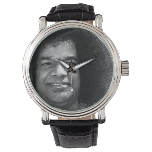 Sathya Sai Baba Vintag Leather Watch Armbanduhr