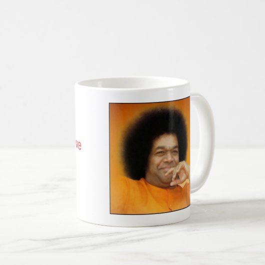 Sathya Sai Kuchenschale Liebe Kaffeetasse (VorderseiteRechts)
