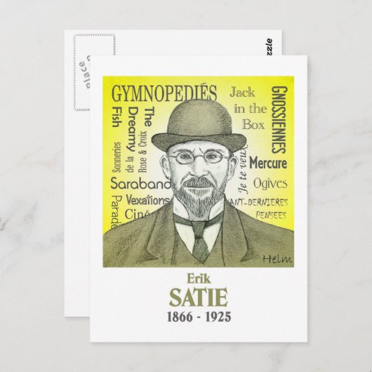 Satie Postkarte (Vorne/Hinten)