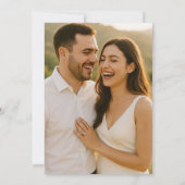 Satin Blush Photo Wedding Invitation Einladung (Rückseite)