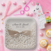 Satin Bow an der Spitze des Jubiläums Pappteller (Party)