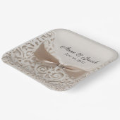 Satin Bow an der Spitze des Jubiläums Pappteller (Gewinkelt)