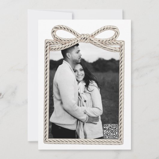 Satin Bow verbindet das Knot-Posh-Brautparty Einladung (Rückseite)