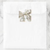 Satin Bow verbindet das Knot-Posh-Brautparty Quadratischer Aufkleber (Tasche)