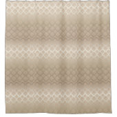 Satin-Damast Taupe-Beigebad Duschvorhang (Vorderseite)