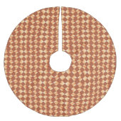 Satin Diamonds aus dem Mittelalter - Kupfer und br Polyester Weihnachtsbaumdecke (Vorderseite)