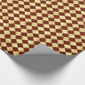 Satin Diamonds - Gold & Schokolade Geschenkpapier (Ecke)