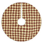 Satin Diamonds - Gold & Schokolade Polyester Weihnachtsbaumdecke (Vorderseite)