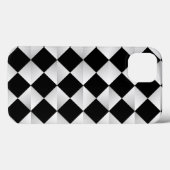 Satin Diamonds - schwarz-weiß Case-Mate iPhone Hülle (Rückseite (Horizontal))