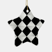 Satin Diamonds - schwarz-weiß Keramikornament (Rechts)