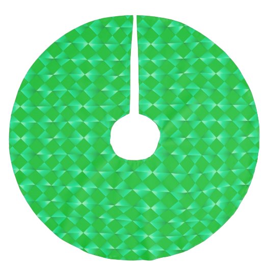 Satin Diamonds - Smaragdgrün Polyester Weihnachtsbaumdecke (Vorderseite)