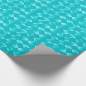 Satin Diamonds - türkis & aqua Geschenkpapier (Ecke)