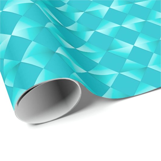 Satin Diamonds - türkis & aqua Geschenkpapier (Rolleneckpunkt)