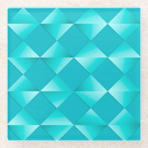 Satin Diamonds - türkis & aqua Glasuntersetzer