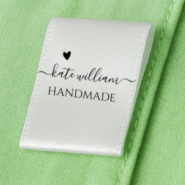 Satin fabric tags for handmade item Satinband