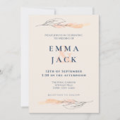 Satin Floral Einladung zur hübschen Hochzeit (Vorderseite)