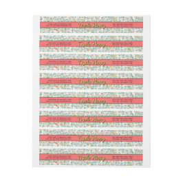 Satin Floral Pastel Wrap rund Honey Jar Label