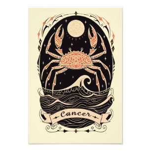 Satin Foto Paper Cancer Celestial Zodiac