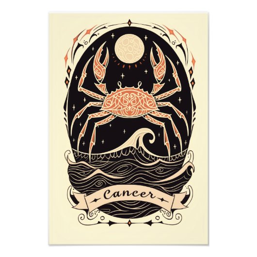 Satin Foto Paper Cancer Celestial Zodiac (Vorne)