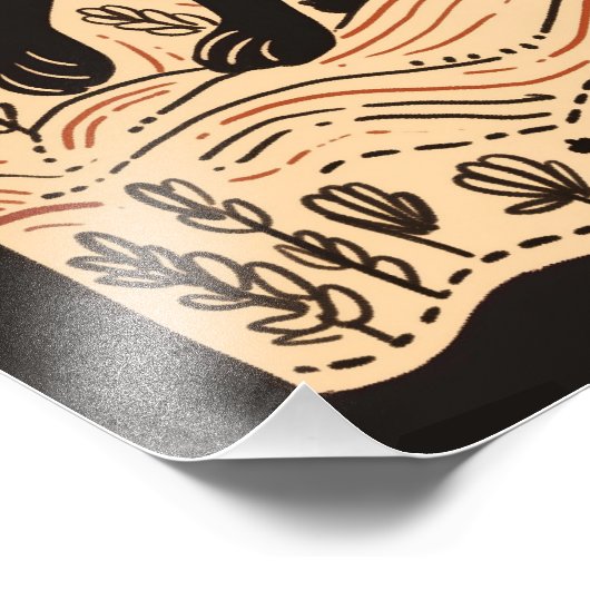 Satin Foto Paper Leo Celestial Zodiac (Ecke)