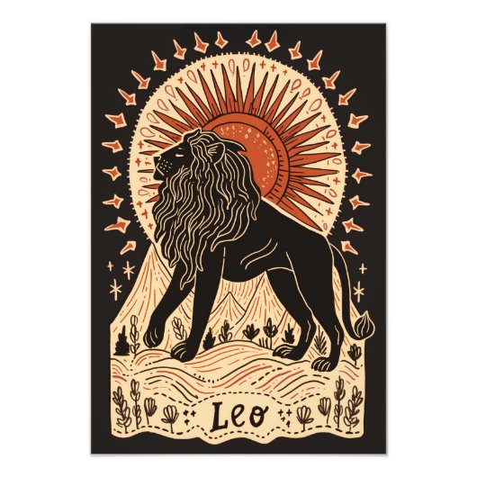 Satin Foto Paper Leo Celestial Zodiac (Vorne)