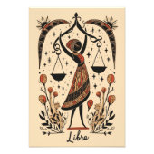 Satin Foto Paper Libra Celestial Zodiac (Vorne)