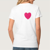 Satin Gradient Heart in Fuchsia Pink / Magenta T-Shirt (Rückseite)