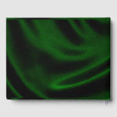 Satin Green Quinceanera Birthday Gästebuch (Rückseite)