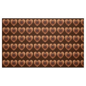Satin Hearts in Chocolate Brown Stoff (Fat Quarter (45,7 x 55,9 cm))